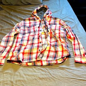 Quicksilver Mens XL Hoodie Flannel